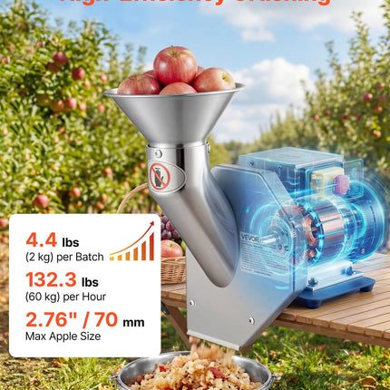 Elektrinis vaisių smulkintuvas VEVOR YF-01, 550 W