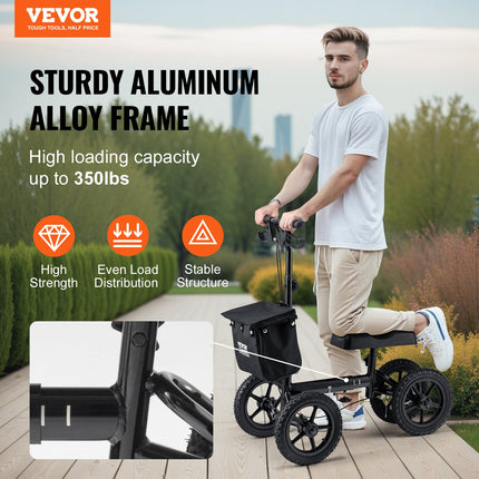 Sulankstomas kelių paspirtukas VEVOR HFK-9277KD, 160 kg apkrova