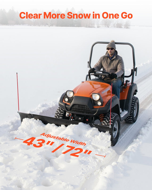 Sniego stumtuvas VEVOR ATV-001J-72, 109/183 cm reguliuojamas plotis
