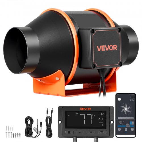 Kanalinis ventiliatorius VEVOR HF-100PE, 349 m³/h