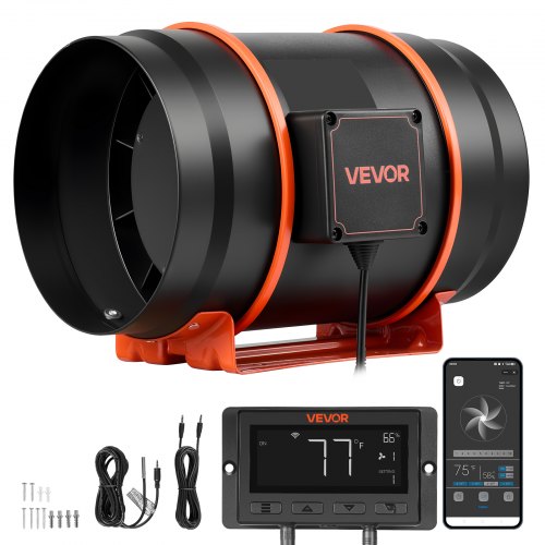 Kanalinis ventiliatorius VEVOR HF-200PE, 1372 m³/h