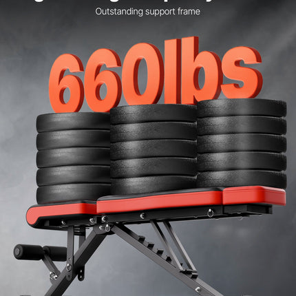 Reguliuojamas suoliukas svoriams VEVOR SJ708, 300 kg apkrova