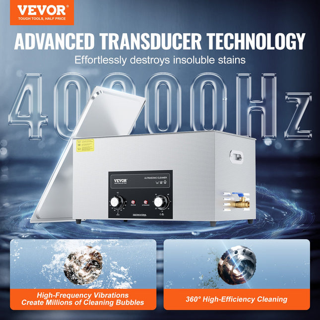Ultragarsinė valyklė VEVOR KZ-S22, 22 l