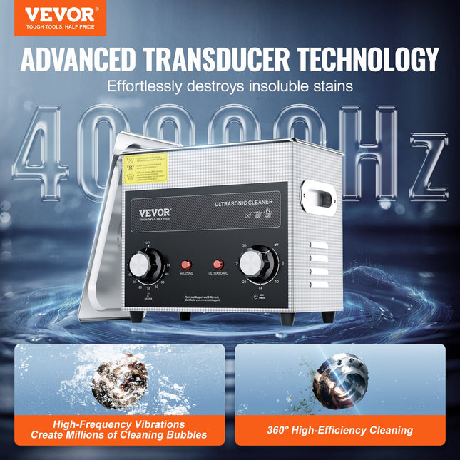 Ultragarsinė valyklė VEVOR KZ-S3, 3 l talpos
