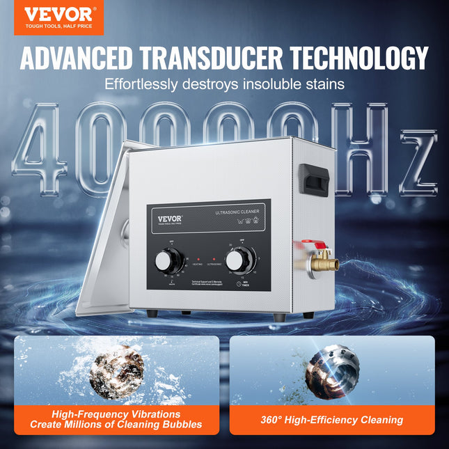 Ultragarsinė valyklė VEVOR TH-30AXN, 6 l talpa