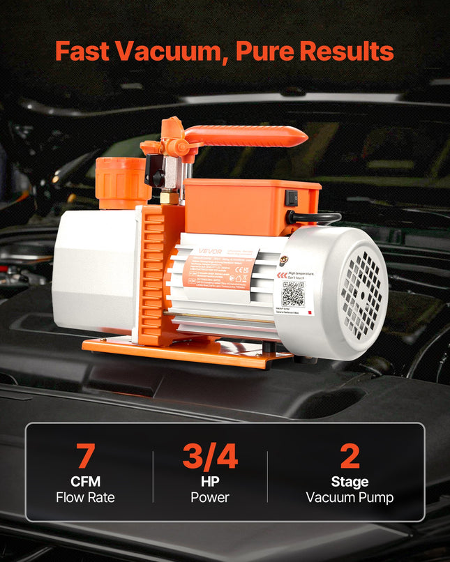 Vakuuminis siurblys VEVOR 2RS-2, 198 l/min
