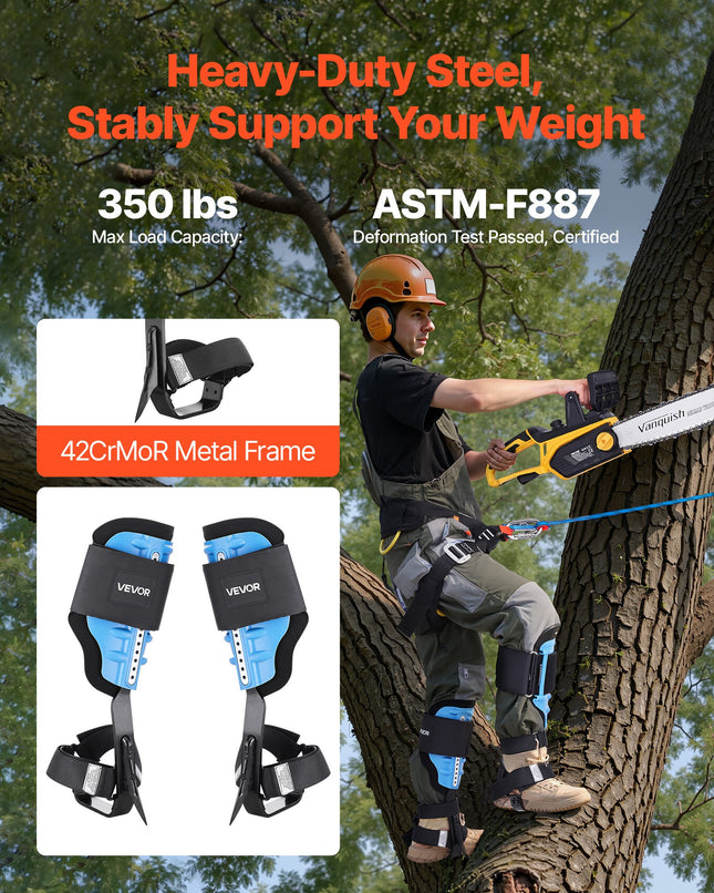 Medžių laipiojimo nagai VEVOR ROPE-G-011, 159 kg keliamoji galia