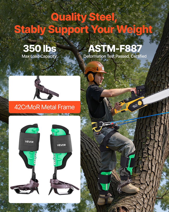 Medžių laipiojimo nagai VEVOR ROPE-G-009, 159 kg keliamoji galia