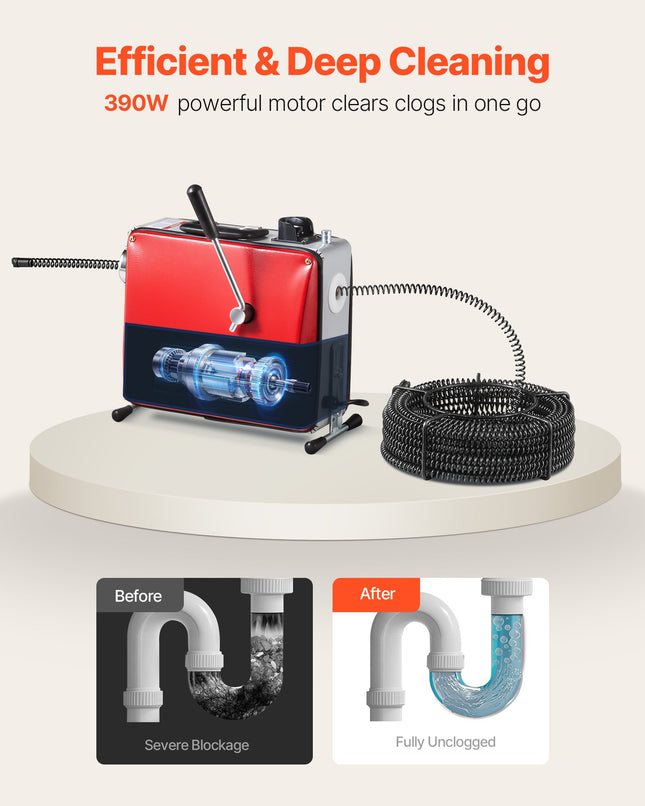 Vamzdžių valymo mašina VEVOR GQ-100A, 390 W