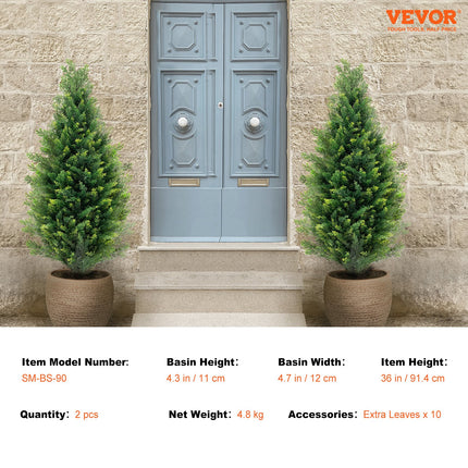 Dirbtinis kedro medis VEVOR SM-BS-90, 91,4 cm (2 vnt.)