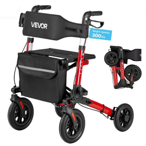Vaikštynė su ratukais (rolatorius) VEVOR HFK-9202E, iki 136 kg