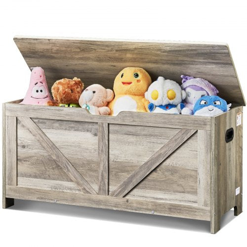 Medinė žaislų dėžė-suoliukas VEVOR ETD03, 99 cm ilgio