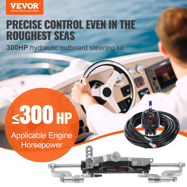 Hidraulinė pakabinamo variklio vairavimo sistema VEVOR HSX-300HP-B, 300 AG