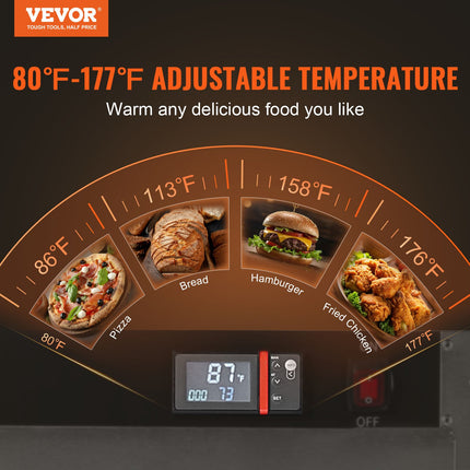 Maisto šildymo vitrina VEVOR FWHB-251524-KS, 850 W