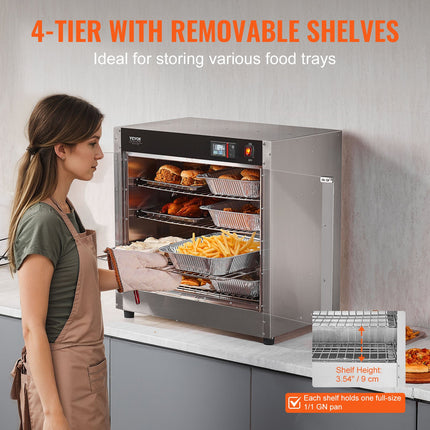 Maisto šildymo vitrina VEVOR FWHB-251524-KS, 850 W