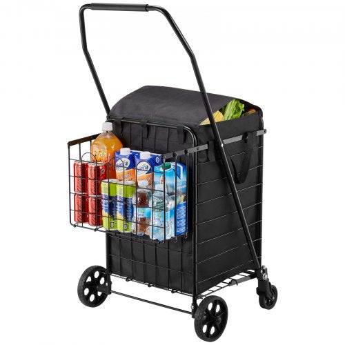 Sulankstomas pirkinių vežimėlis VEVOR ZZ 503-6-7S, 45 kg keliamoji galia