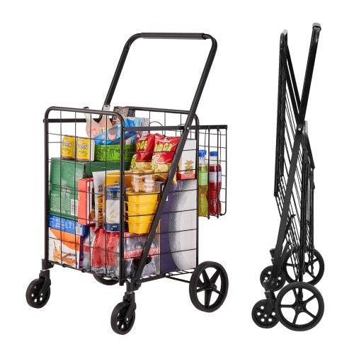 Sulankstomas pirkinių vežimėlis VEVOR ZZ 507, 50 kg keliamoji galia