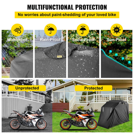 Motociklo pastogė VEVOR VV-MS-BS600, 270 x 105 x 155 cm