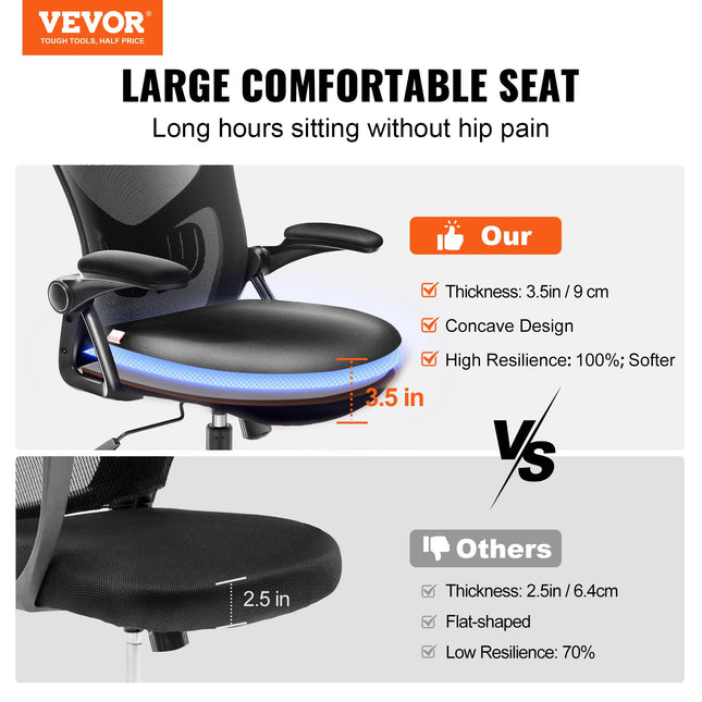 Ergonominė biuro kėdė VEVOR W-227C, 130 kg apkrova