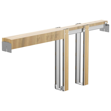 Stumdomų durų į sieną rėmo komplektas VEVOR XC39B-30, 610-762 mm pločiui