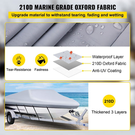 Vandeniui atsparus valties uždangalas VEVOR 20-22ft, 610–670 cm ilgio valtims