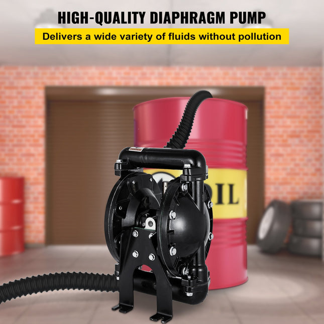 Pneumatinis dvigubos membranos siurblys VEVOR QBY4-25L F46, 91 l/min