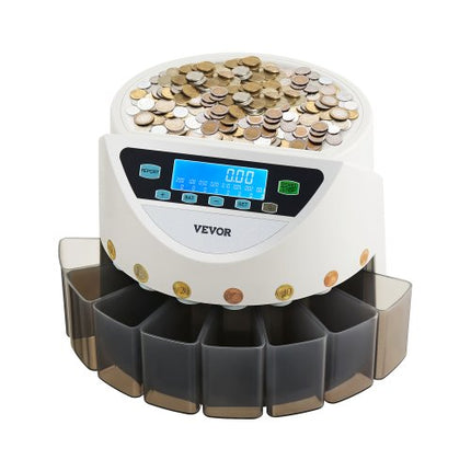 Monetų rūšiuotuvas VEVOR KSW550-1, 147 monetos/min.