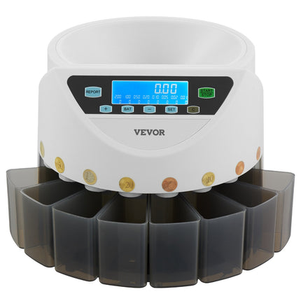 Monetų rūšiuotuvas VEVOR KSW550-1, 147 monetos/min.