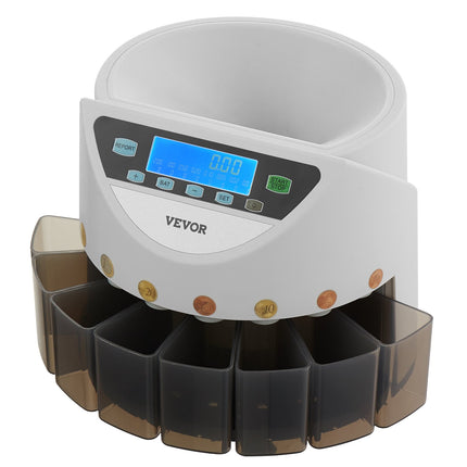 Monetų rūšiuotuvas VEVOR KSW550-1, 147 monetos/min.
