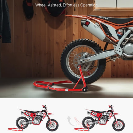 Motociklo galinio rato stovas VEVOR TD-003-05R, 385 kg keliamoji galia