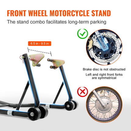 Motociklo pakėlėjų komplektas VEVOR TD-003-05FR, 0,39 t