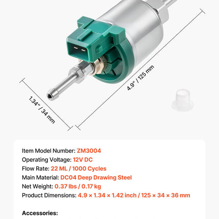 Dyzelinio šildytuvo kuro siurblys VEVOR ZM3004, 12V