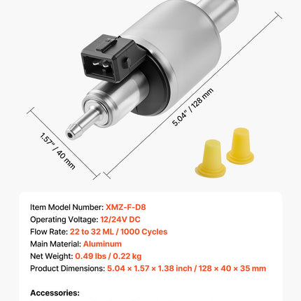 Dyzelinio šildytuvo kuro siurblys VEVOR XMZ-F-D8, 12/24V