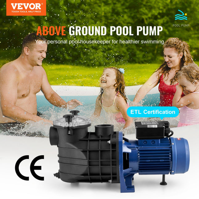 Antžeminių baseinų siurblys VEVOR HCP2200, 1900 W