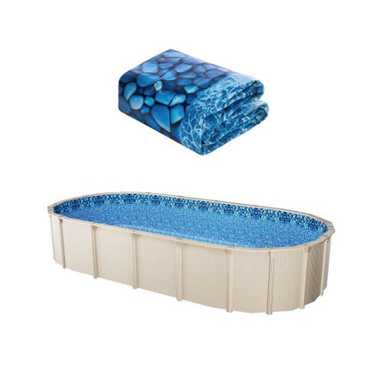 Ovalus baseino įdėklas VEVOR 15X30X54X0.32, 4,57 x 9,14 m