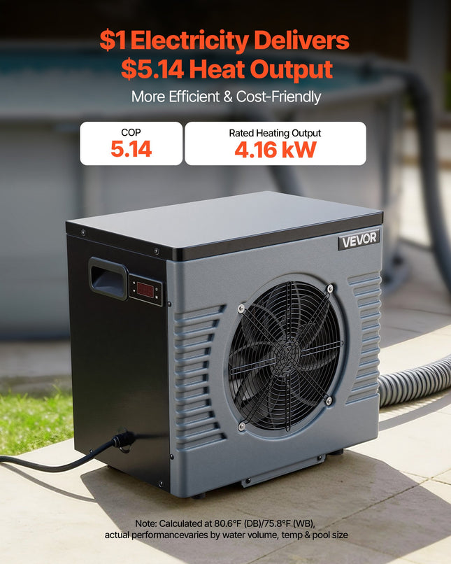 Baseino šilumos siurblys VEVOR VDPYCE-40M, 4,16 kW