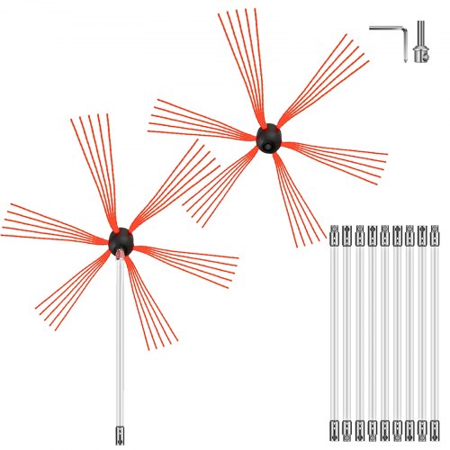 Kaminų valymo rinkinys VEVOR 1005.8 cm Sooteater, 10 m