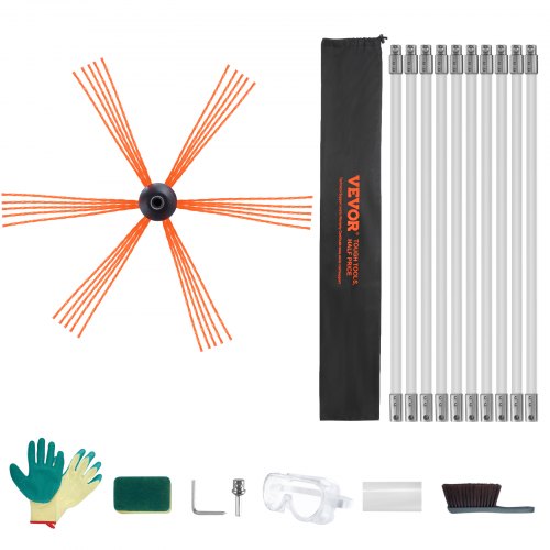Kaminų valymo rinkinys VEVOR CB10, 10 m