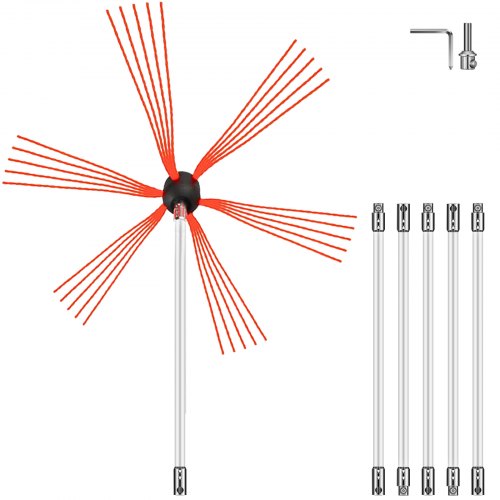Kaminų valymo rinkinys VEVOR, 6 m