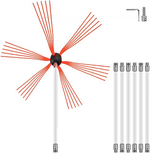 Kaminų valymo rinkinys VEVOR Sooteater, 7 m