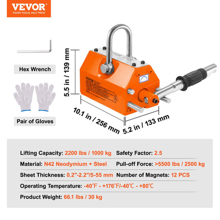 Magnetinis kėliklis VEVOR PML-1000, 1000 kg