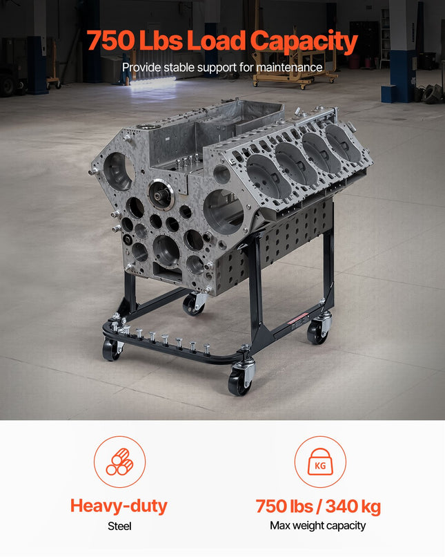 Variklio stendas VEVOR XXJD1500ZE, 340 kg keliamoji galia