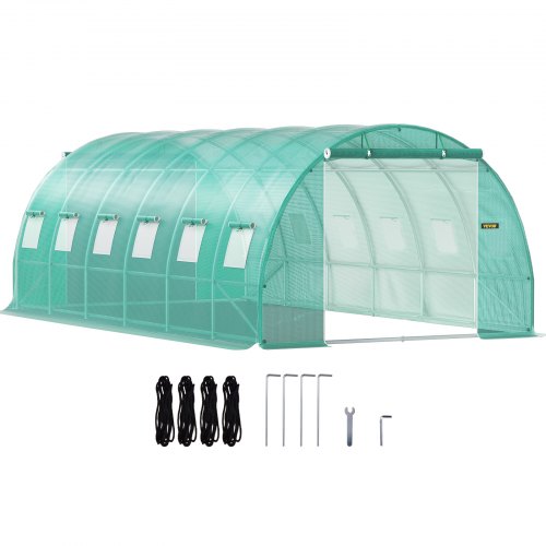 Šiltnamis tunelis VEVOR VV-TG-12107GREEN, 6,1 x 3 x 2,1 m
