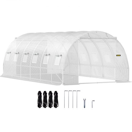 Šiltnamis tunelinis VEVOR VV-TG-12107WHITE, 6.1 x 3 x 2.1 m
