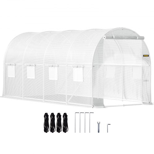 Šiltnamis tunelis VEVOR VV-TG-1577WHITE, 4,6 x 2 x 2,1 m