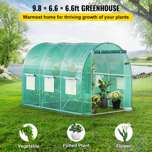 Šiltnamis tunelis VEVOR VV-TG-1077GREEN, 3 x 2 x 2 m
