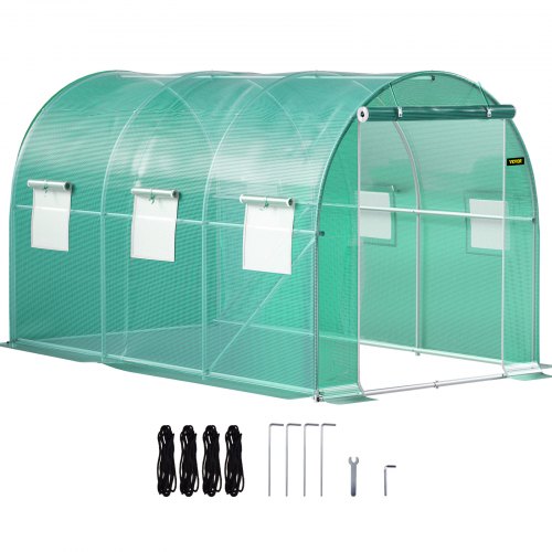 Tunelinis šiltnamis VEVOR VV-TG-1577GREEN, 3,7 x 2,1 x 2,1 m