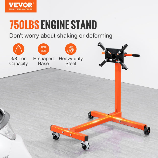 Variklio stendas VEVOR 340 kg, H formos pagrindas