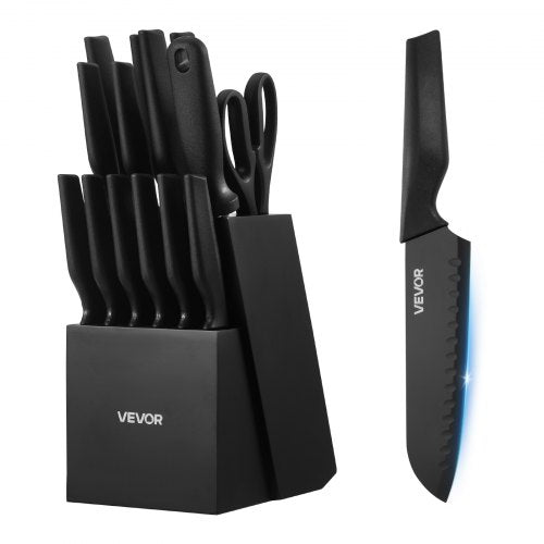 Virtuvinių peilių rinkinys VEVOR KP183B35MM43-15PCS, 15 dalių