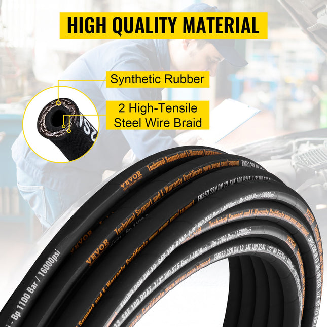 Hidraulinė žarna VEVOR 1/2 colio x 30,5 m, 4000 PSI